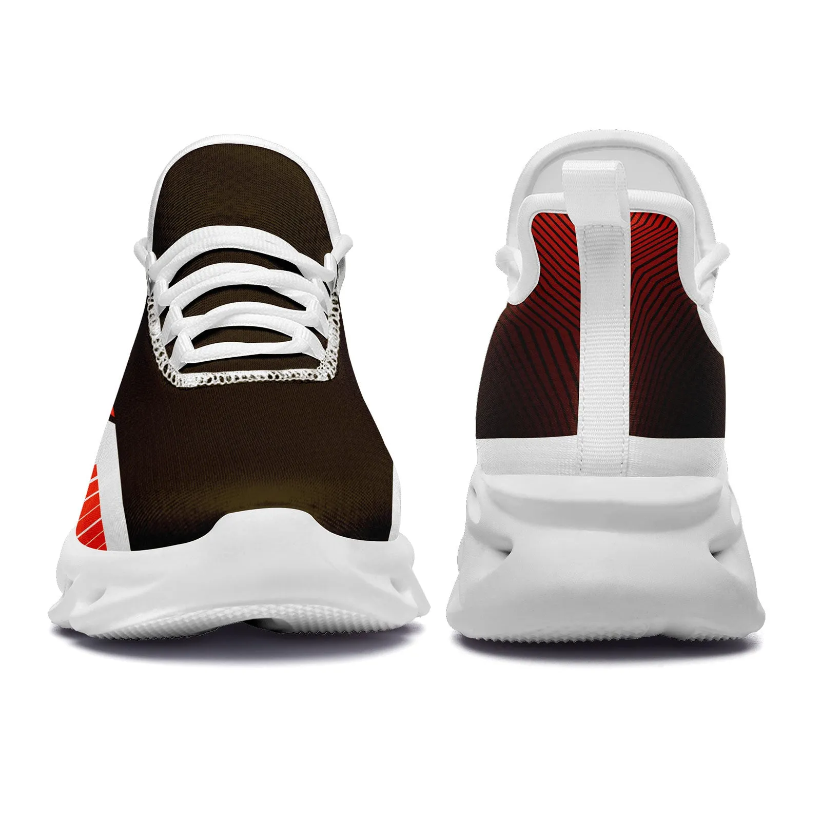 Custom Brown Orange White Cleveland Maxsoul Shoes Personalized Sneaker FN003-D020325-8