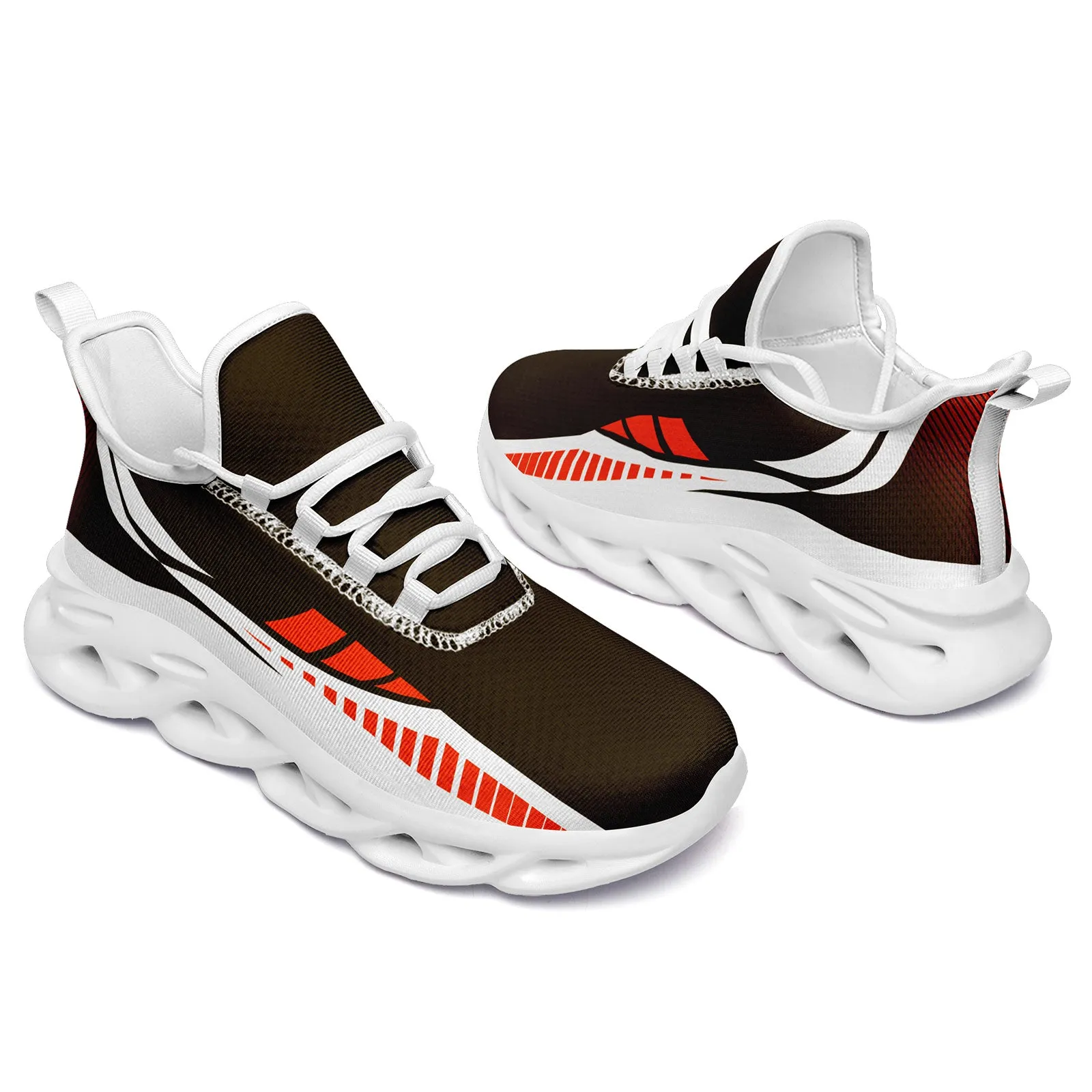 Custom Brown Orange White Cleveland Maxsoul Shoes Personalized Sneaker FN003-D020325-8
