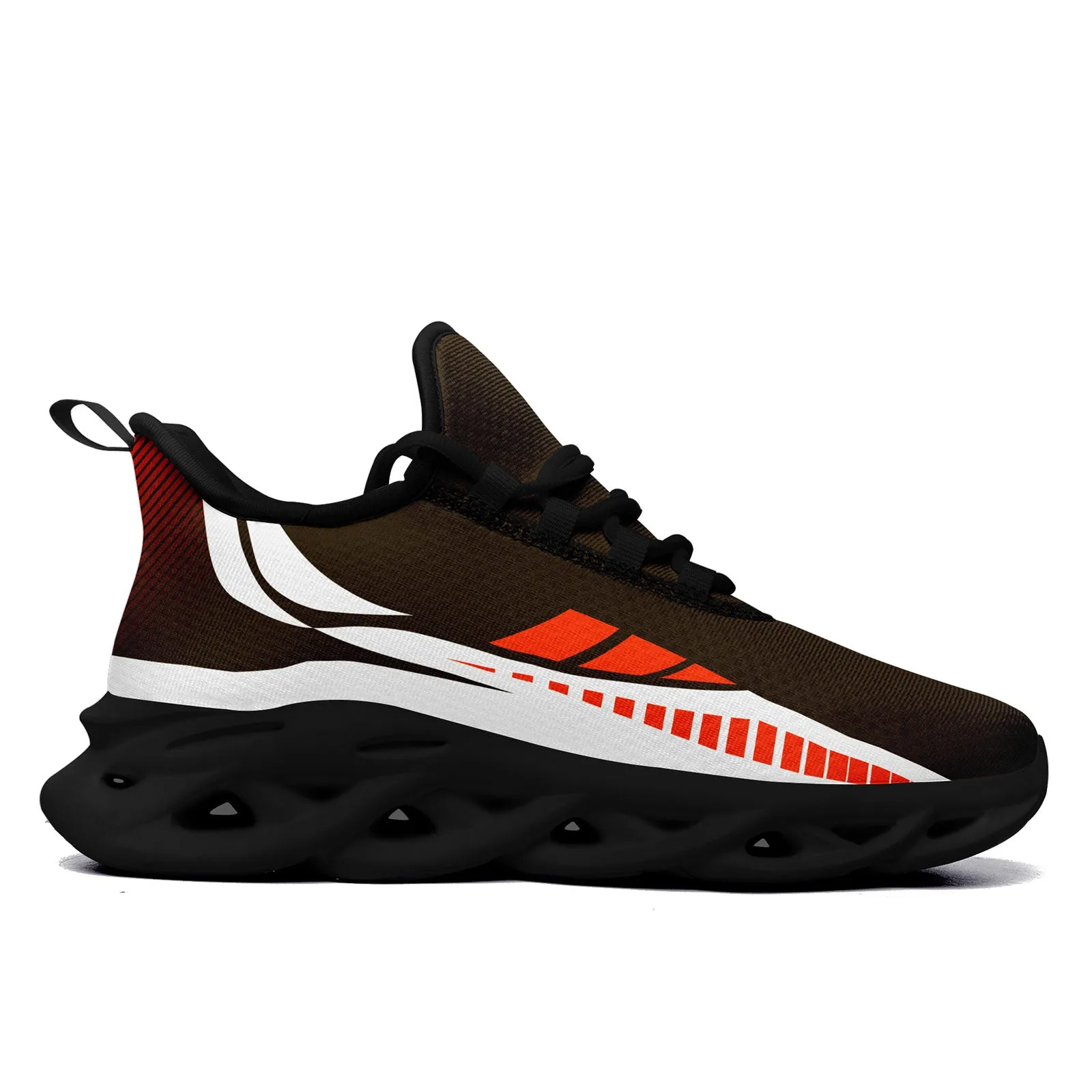 Custom Brown Orange White Cleveland Maxsoul Shoes Personalized Sneaker FN003-D020325-8