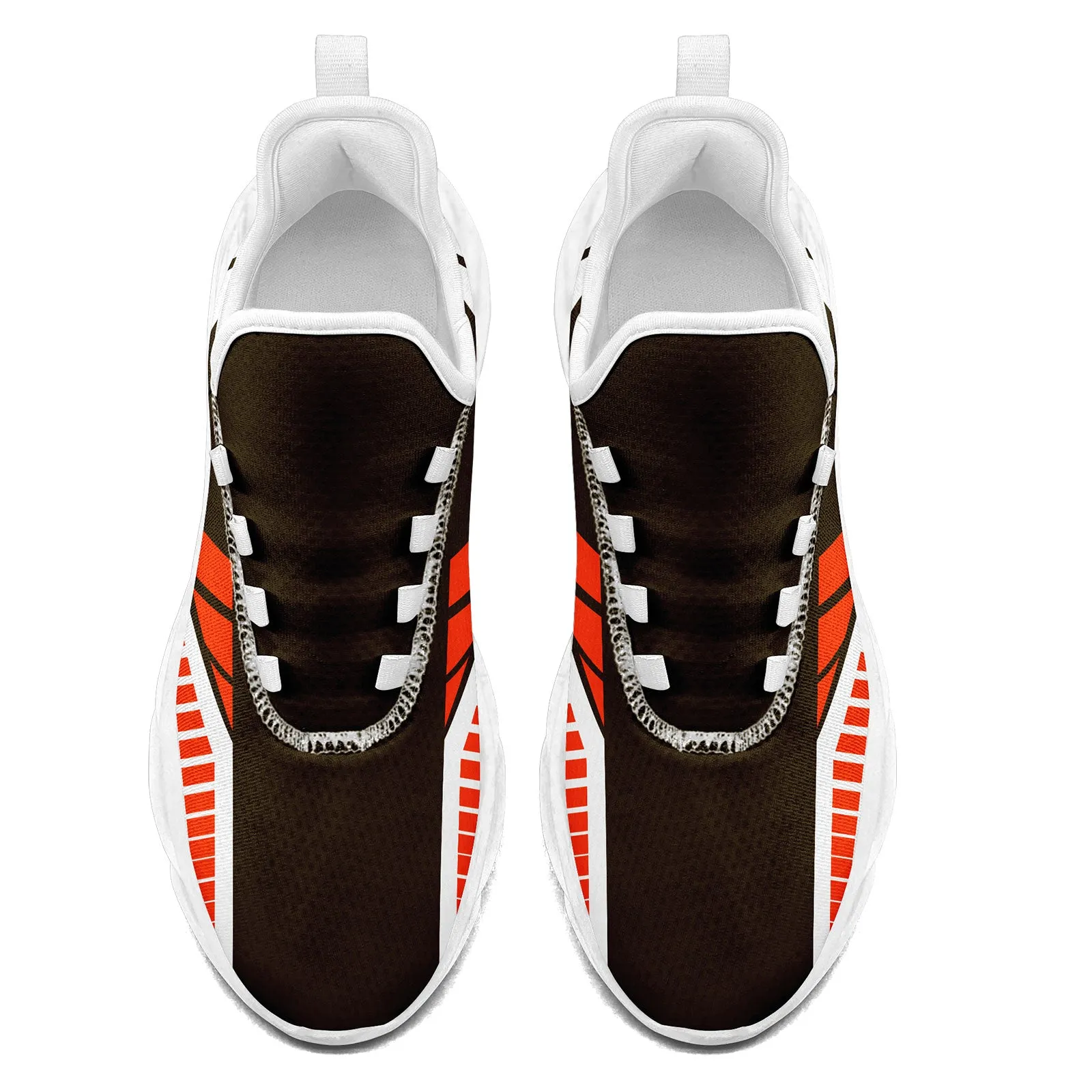 Custom Brown Orange White Cleveland Maxsoul Shoes Personalized Sneaker FN003-D020325-8
