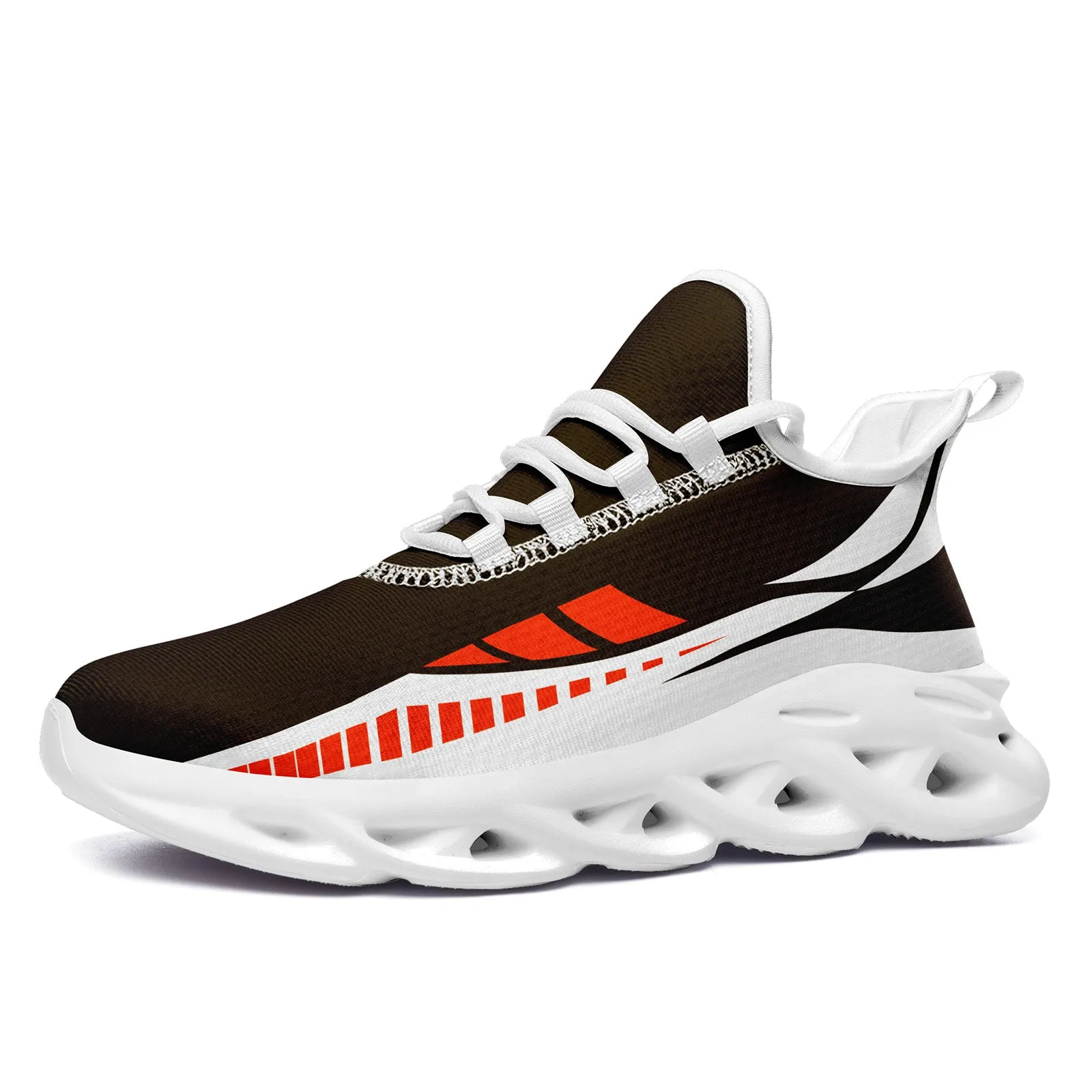 Custom Brown Orange White Cleveland Maxsoul Shoes Personalized Sneaker FN003-D020325-8