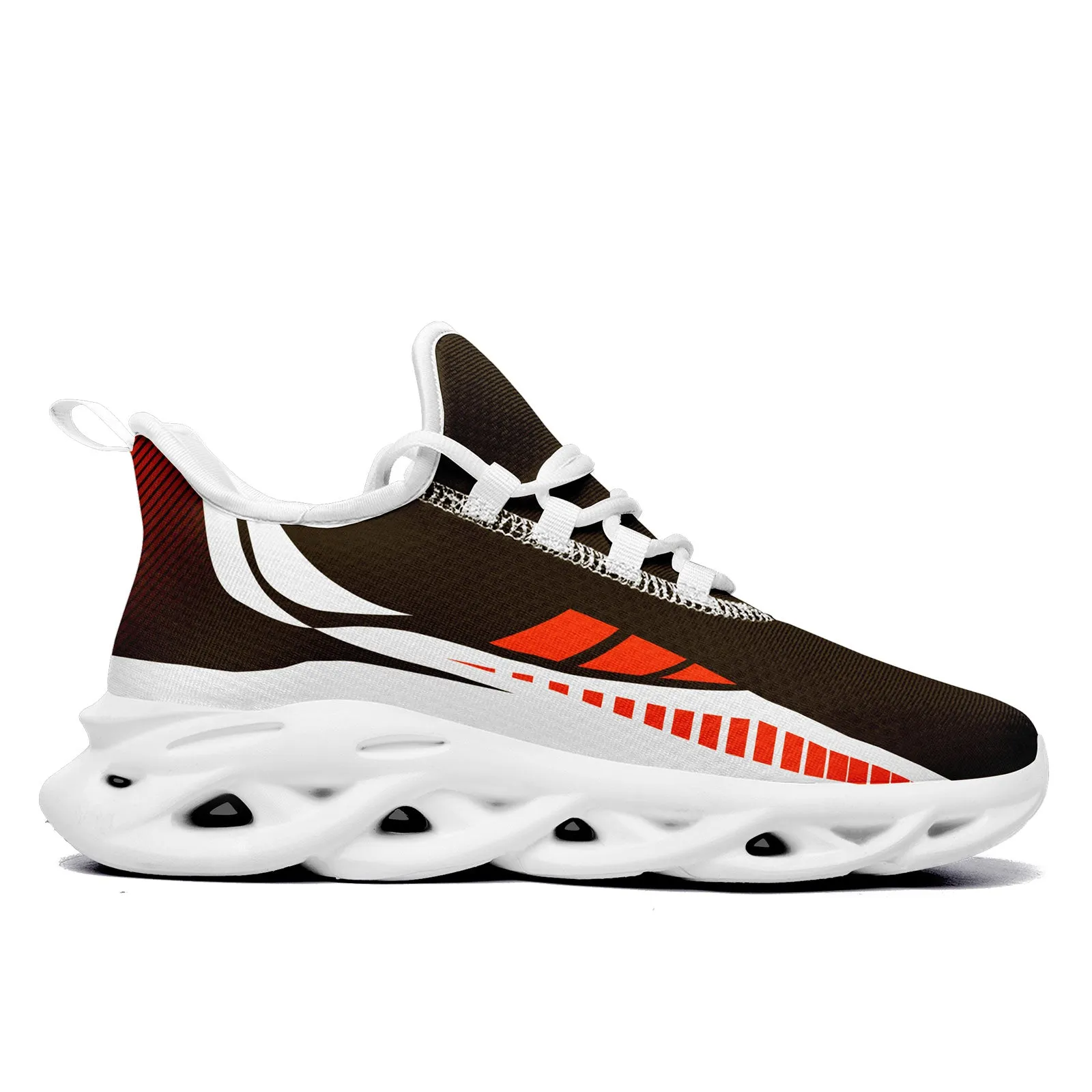 Custom Brown Orange White Cleveland Maxsoul Shoes Personalized Sneaker FN003-D020325-8