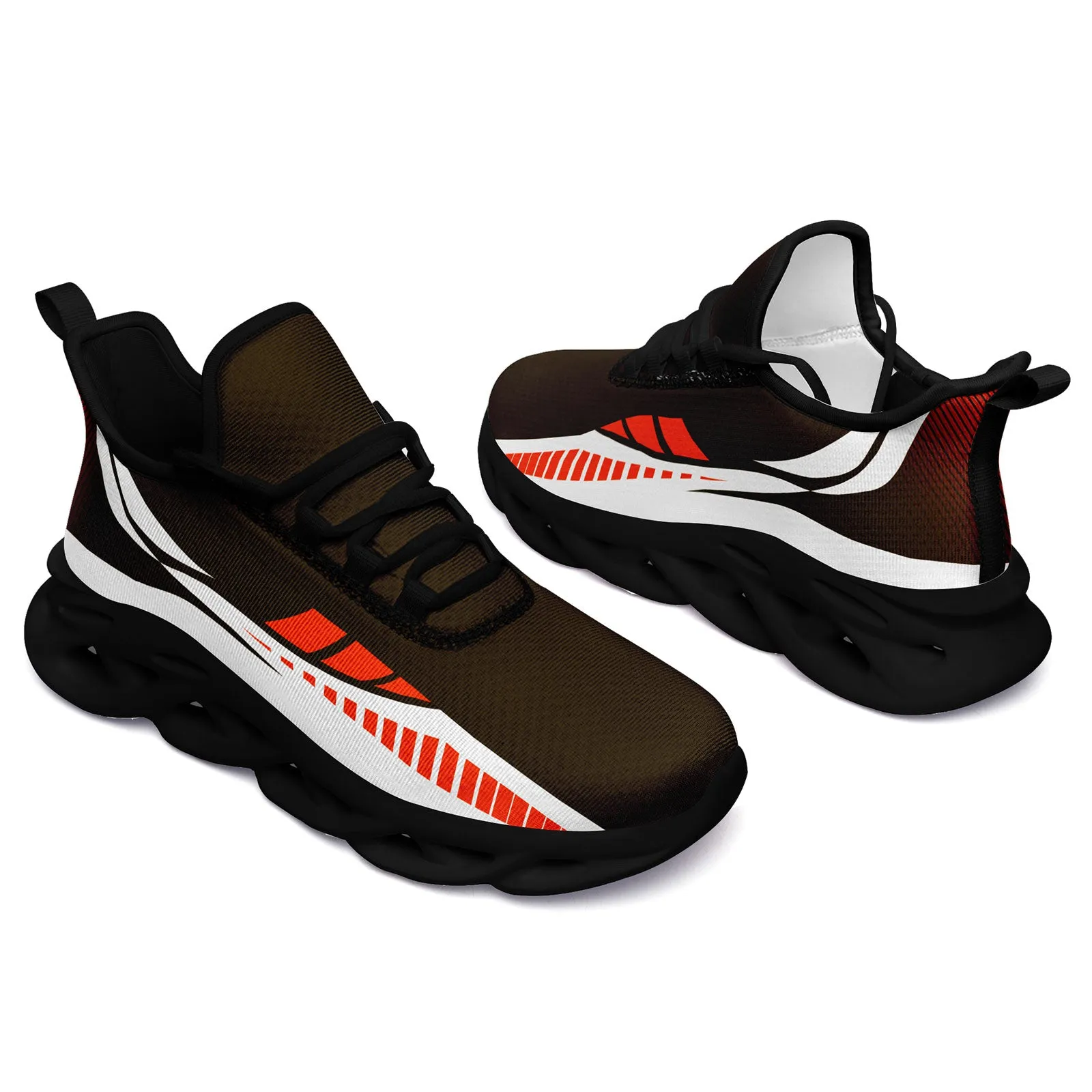 Custom Brown Orange White Cleveland Maxsoul Shoes Personalized Sneaker FN003-D020325-8