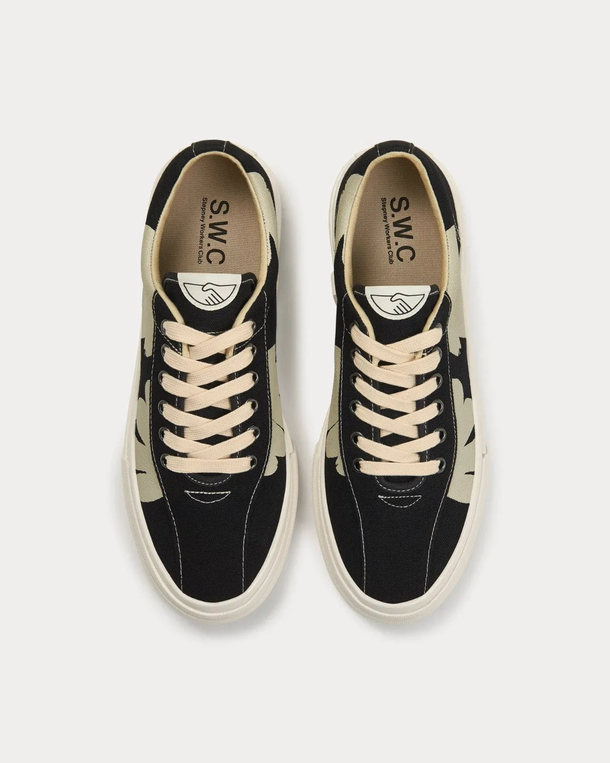 Dellow Shroom Hands Black / Ecru Low Top Sneakers