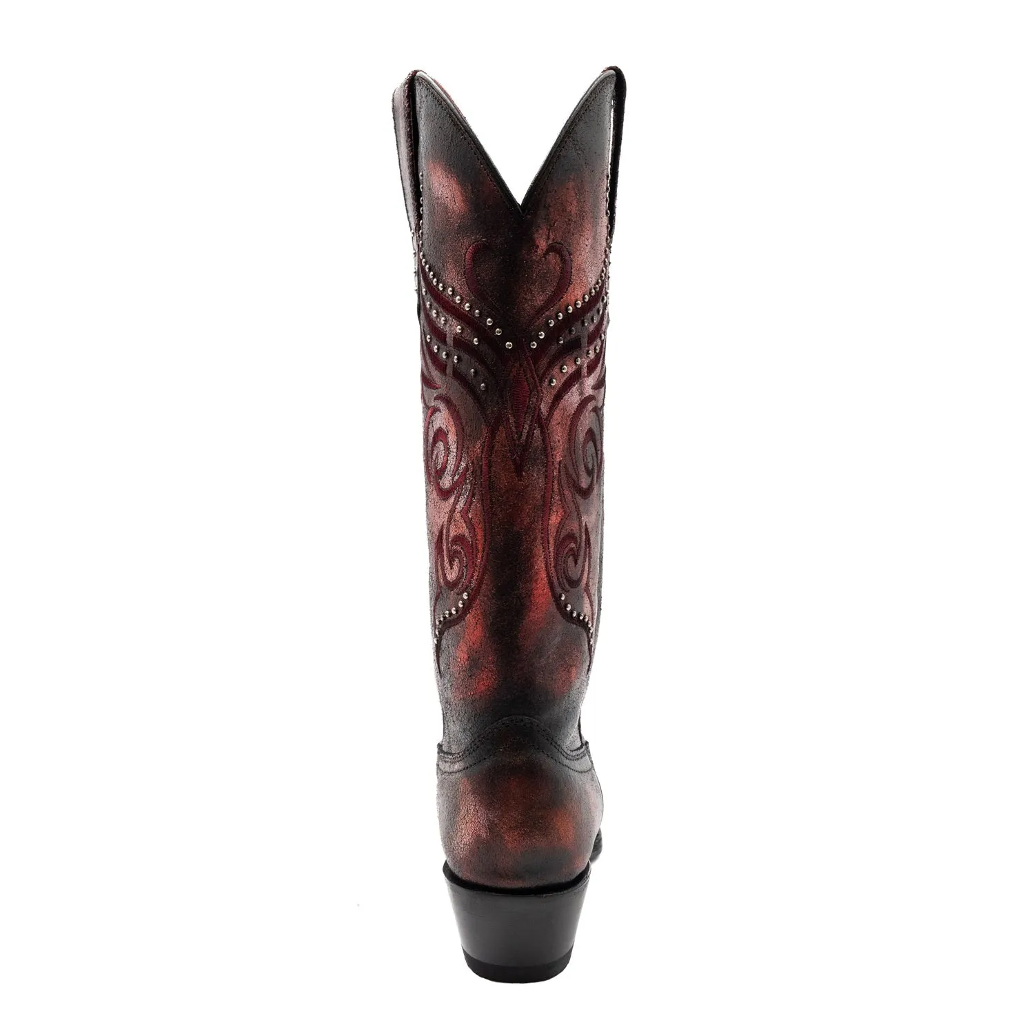 Ferrini Womens Masquerade V-Toe Red Leather Cowboy Boots