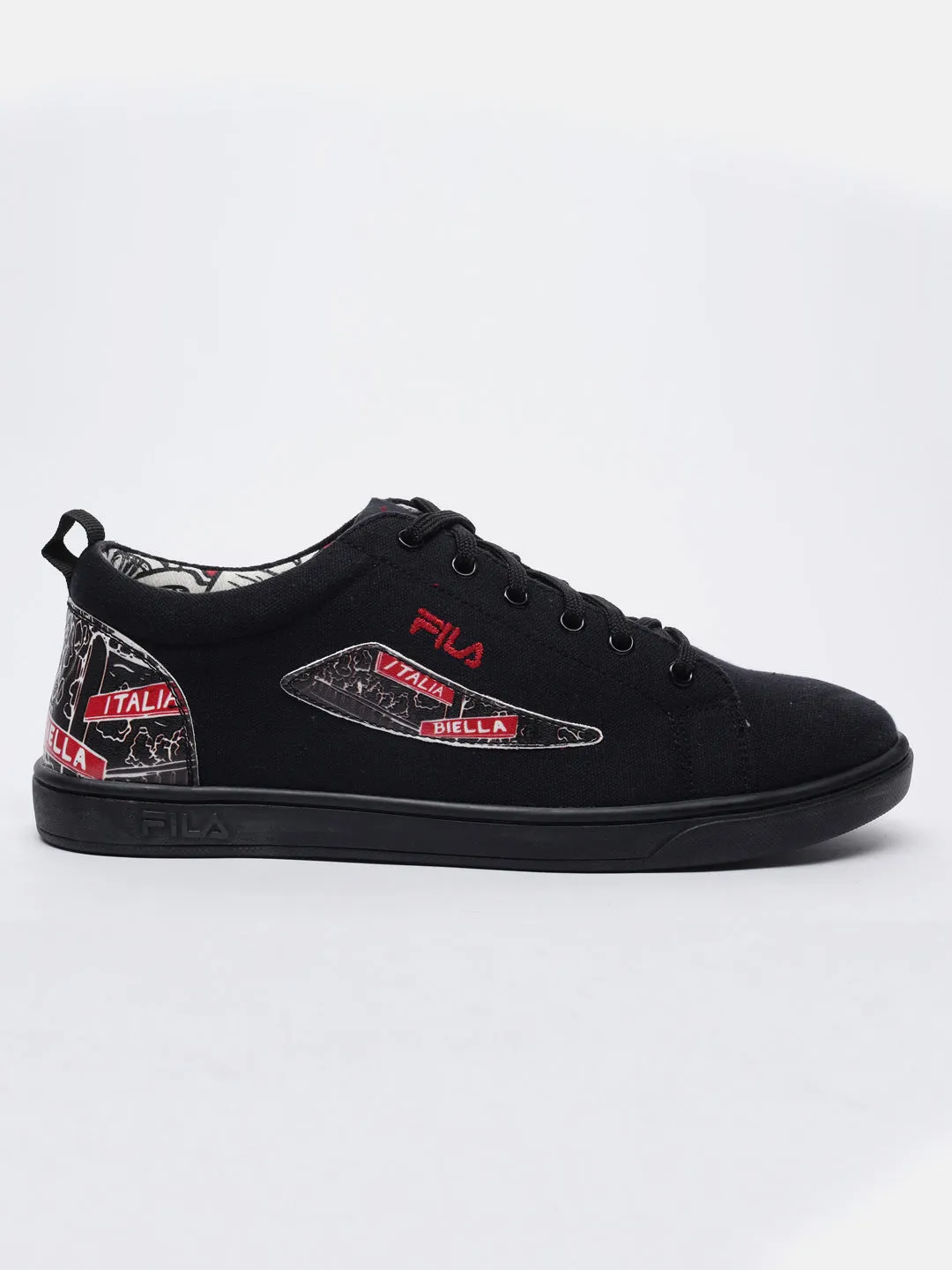 Fila Black Scribble Men's Canvas Sneakers