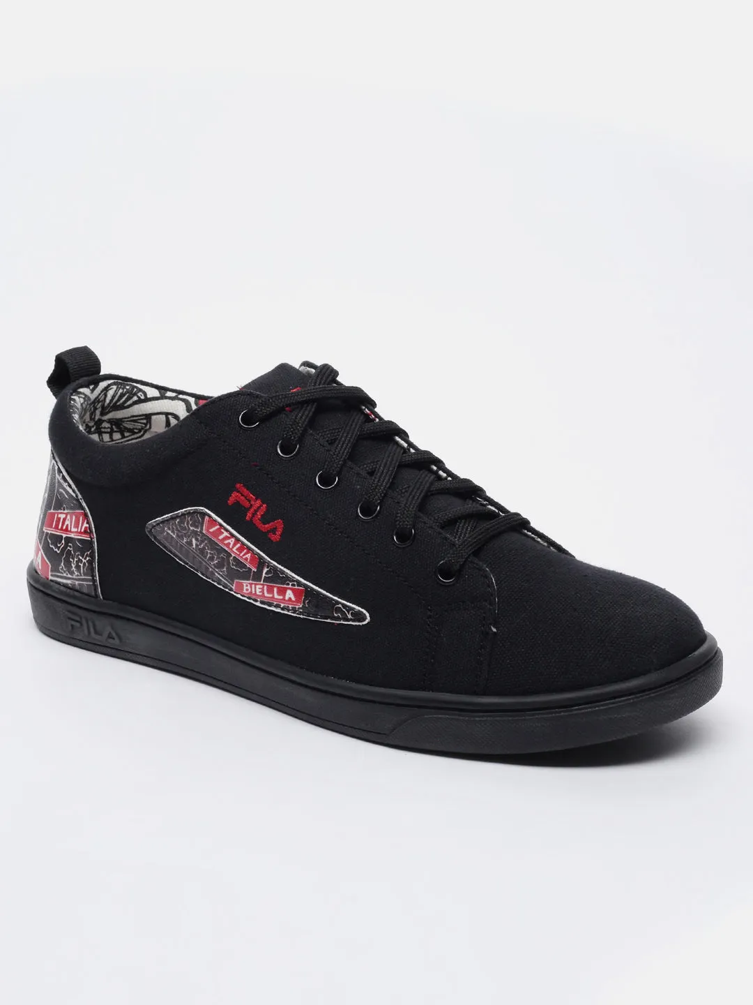 Fila Black Scribble Men's Canvas Sneakers