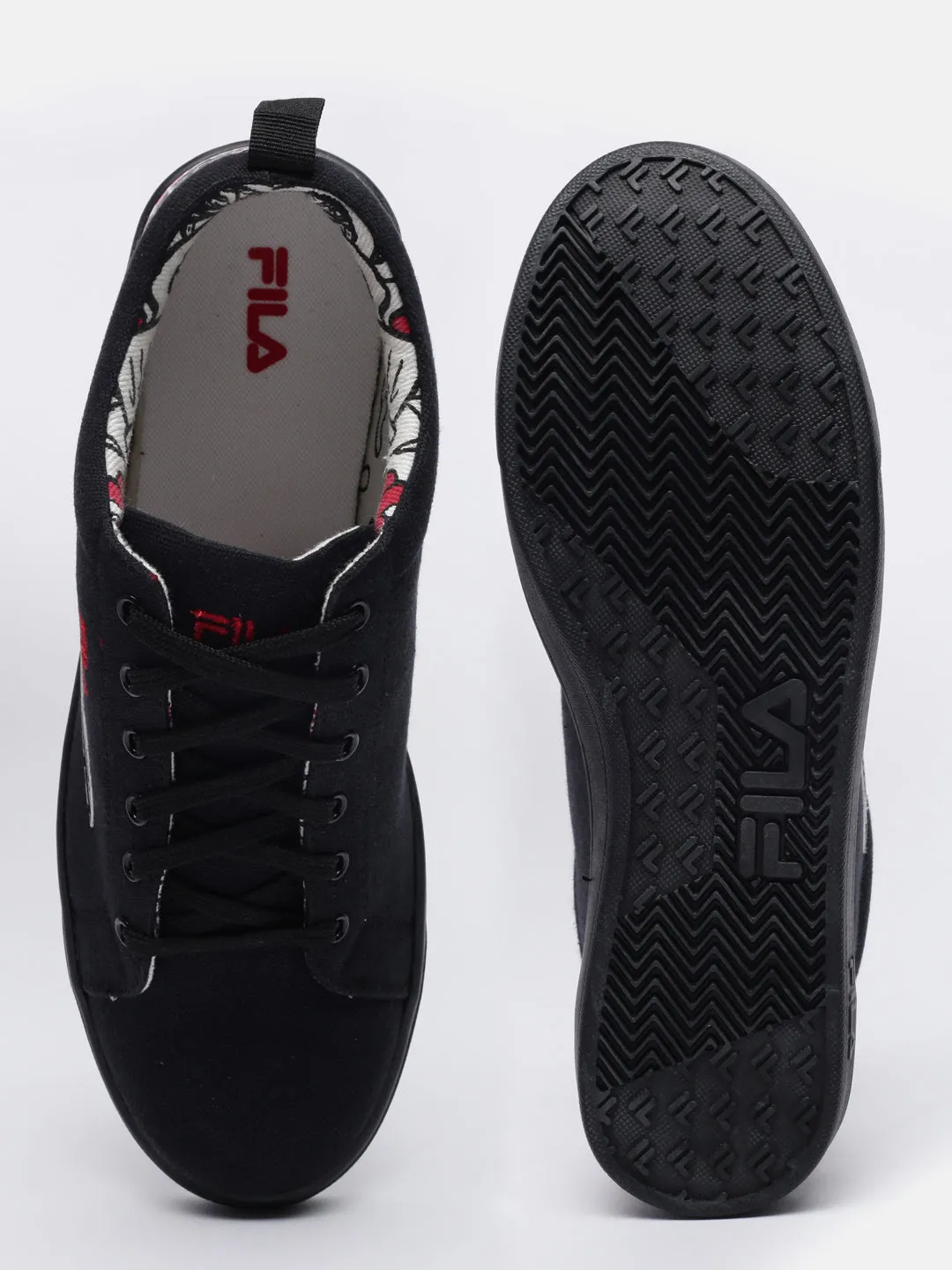 Fila Black Scribble Men's Canvas Sneakers