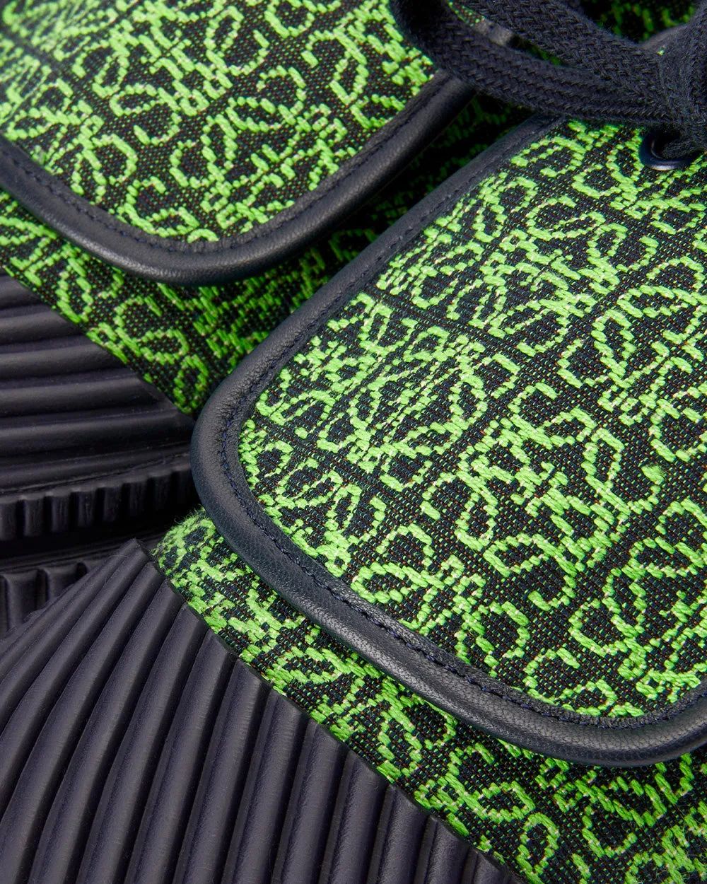 Flap Anagram Jacquard Apple Green / Deep Navy Low Top Sneakers