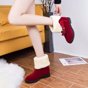 Flat Lace Up Round Toe Suede Boots