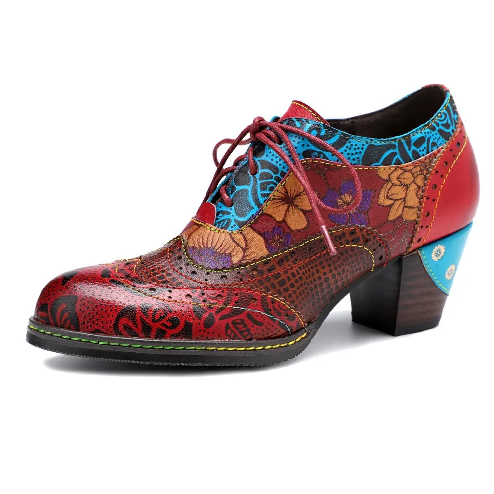 Floral Pattern Splicing Comfy Shoes
