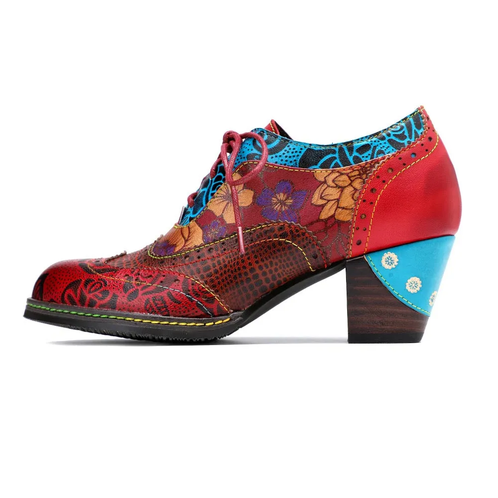 Floral Pattern Splicing Comfy Shoes