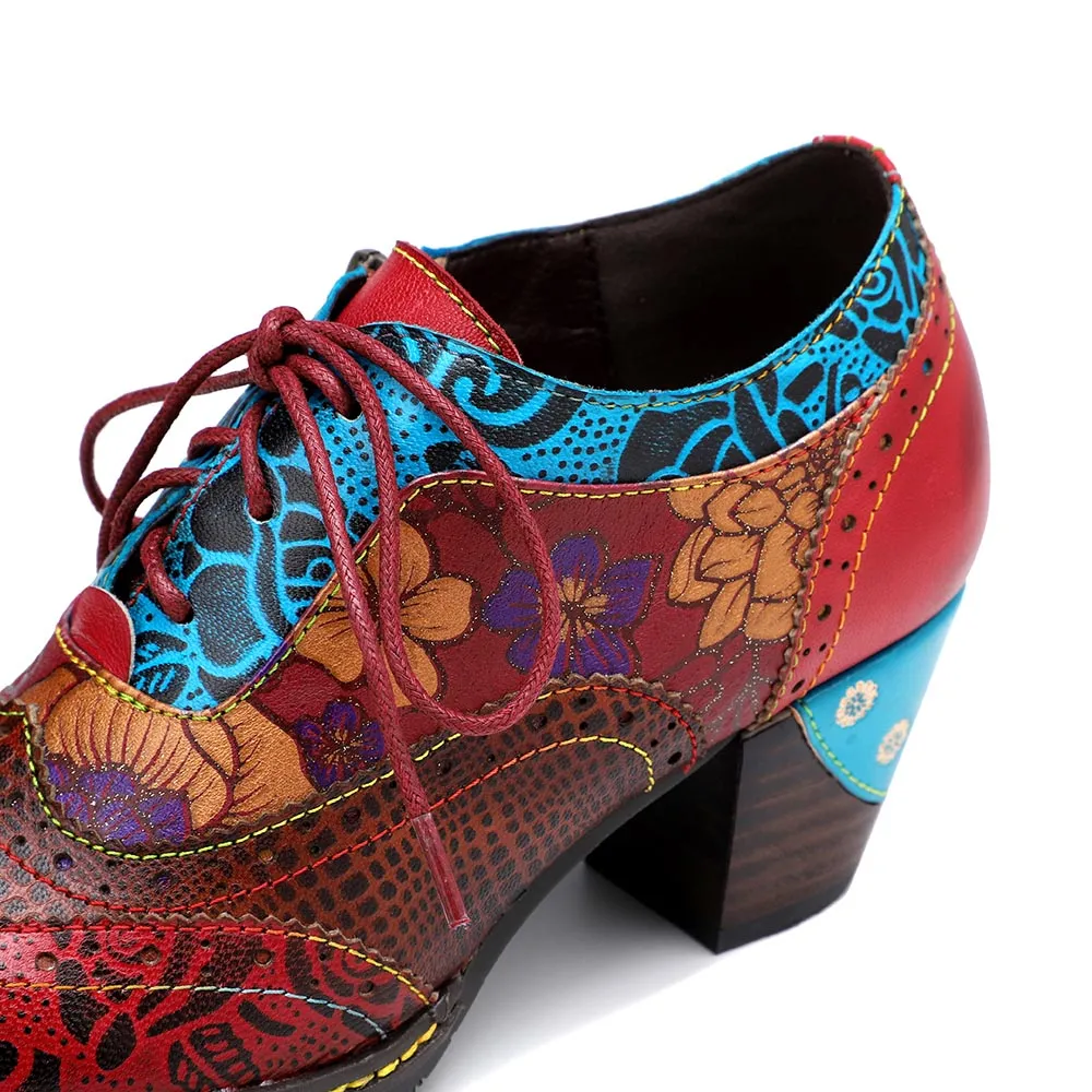 Floral Pattern Splicing Comfy Shoes