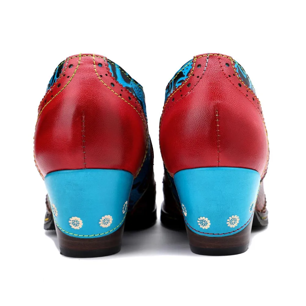 Floral Pattern Splicing Comfy Shoes