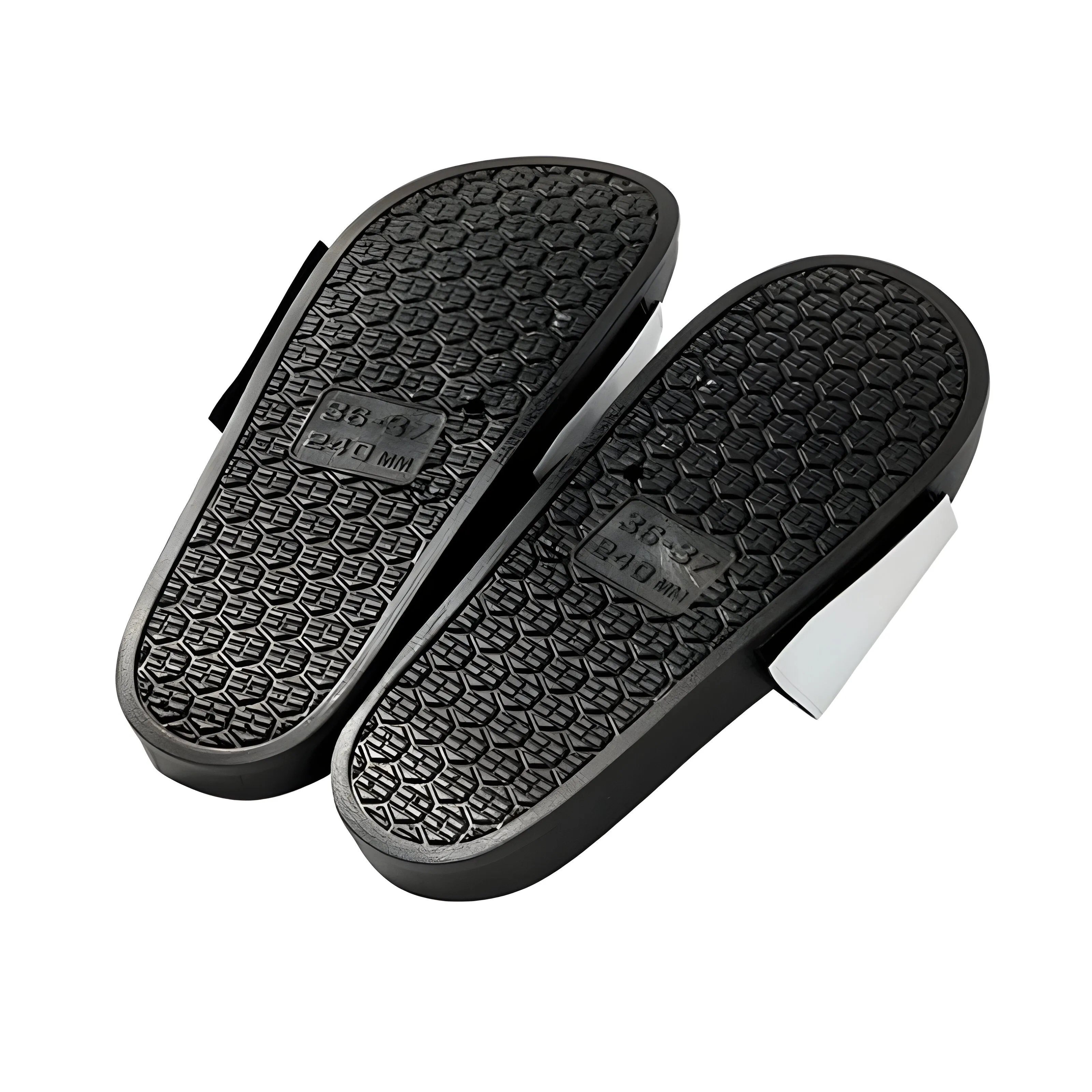 Footwear - Premium PU Leather Slippers - Adult - Black