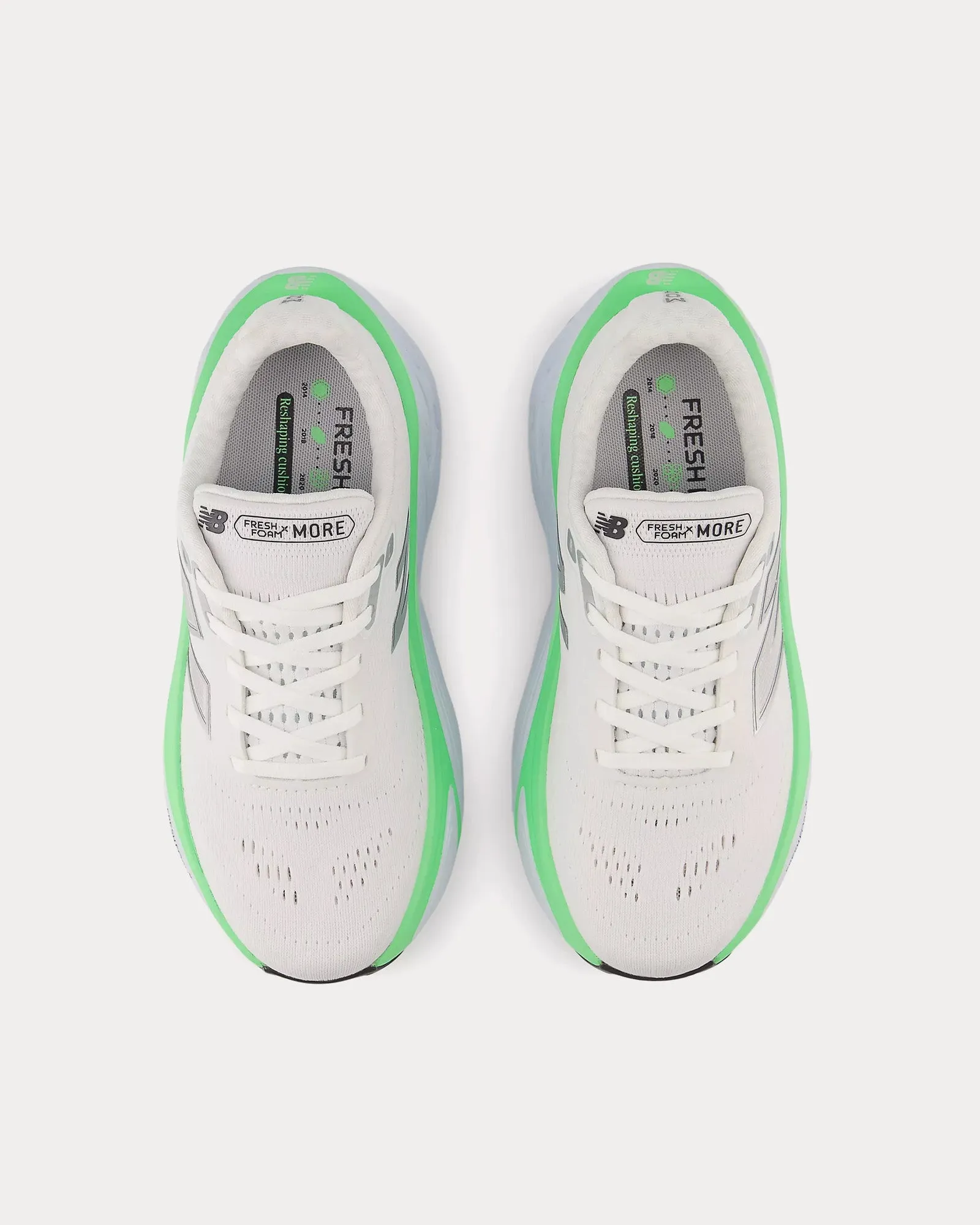Fresh Foam X More v5 White / Ice Blue / Electric Jade Running Shoes
