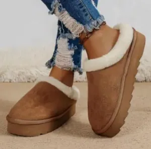Fur Lined Slip On Shoes