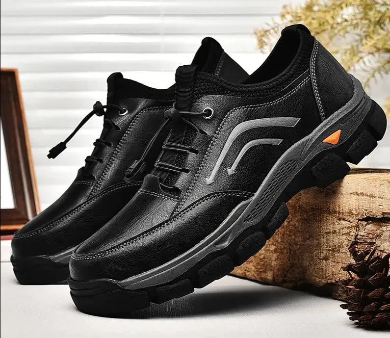 Genuine Leather Men Casual Shoes Luxury Men Oxfords Shoes British Style Outdoor High Quality Men Leisure Shoes Plus Size