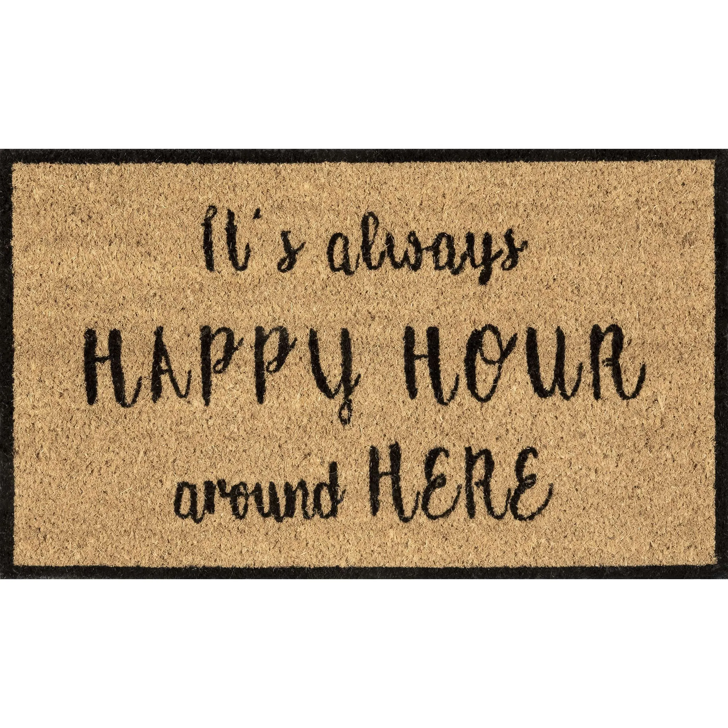 Happy Hour Coir Doormat