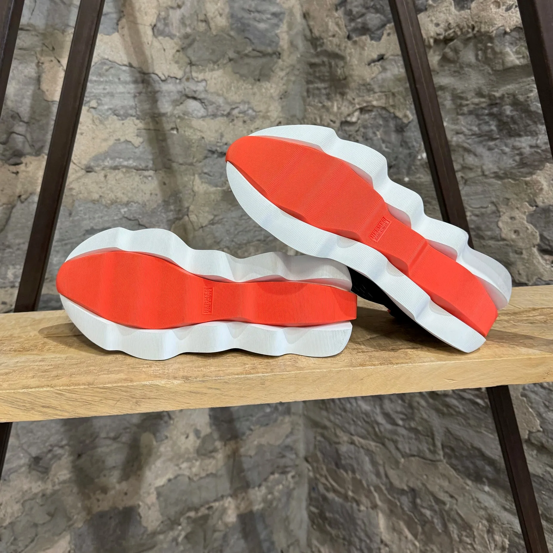 Hermès Black Eclair Technical Knit Sneakers