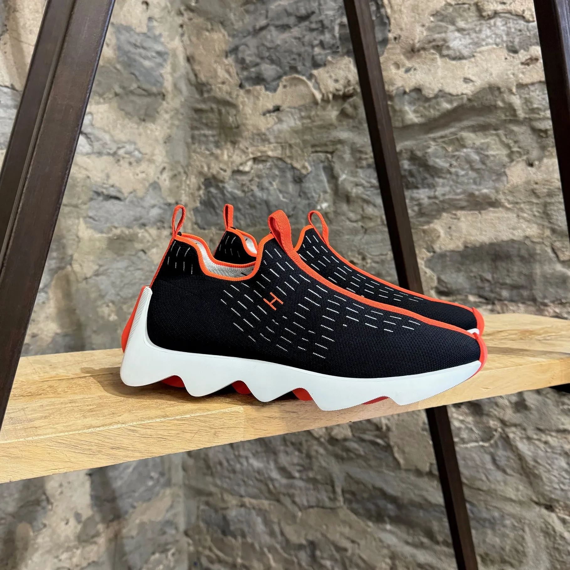 Hermès Black Eclair Technical Knit Sneakers