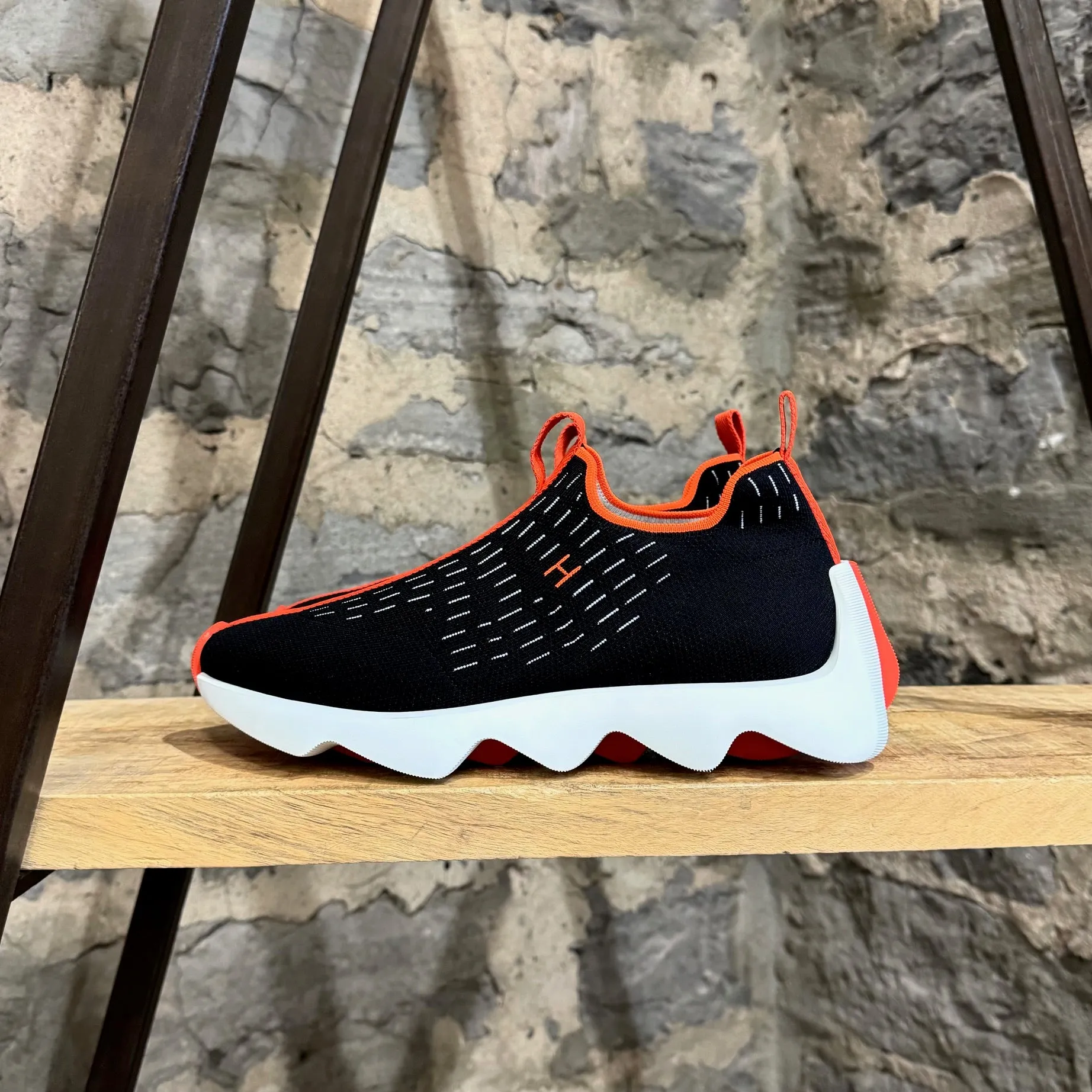 Hermès Black Eclair Technical Knit Sneakers