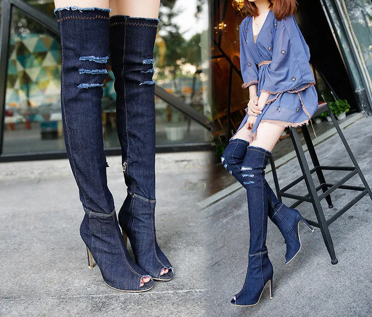 Hot selling cowboy fish mouth stretch boots(A12093)
