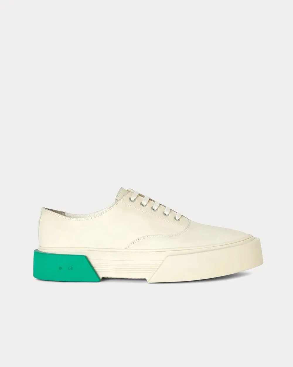 Inflate Plimsole Natural White / Green Low Top Sneakers