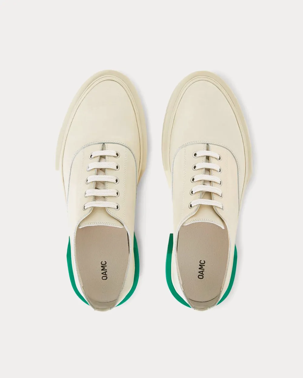Inflate Plimsole Natural White / Green Low Top Sneakers