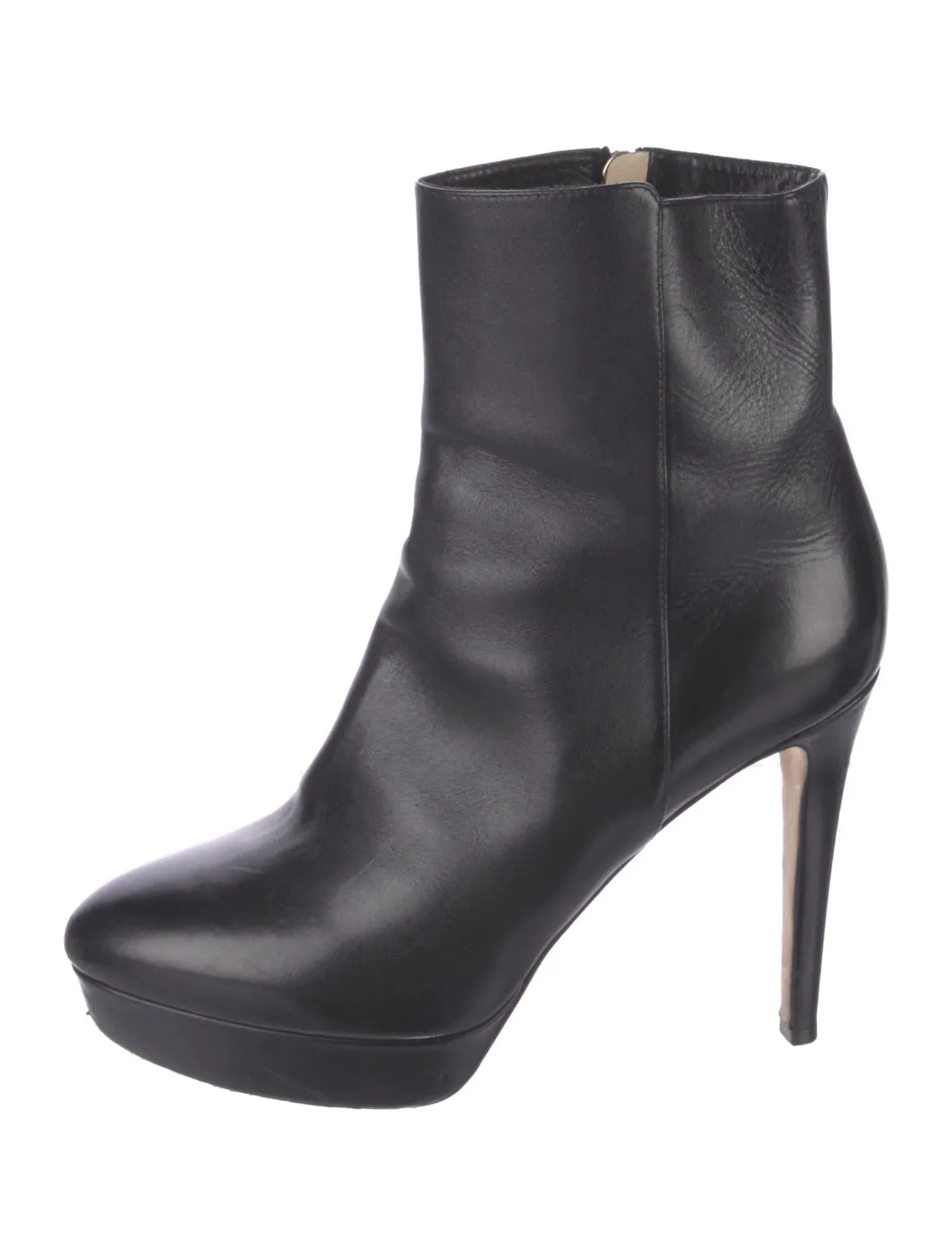 JIMMY CHOO MAGIC LEATHER PLATFORM ANKLE BOOTS