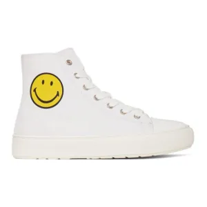 Joshua Sanders White Smiley Edition High-Top Sneakers