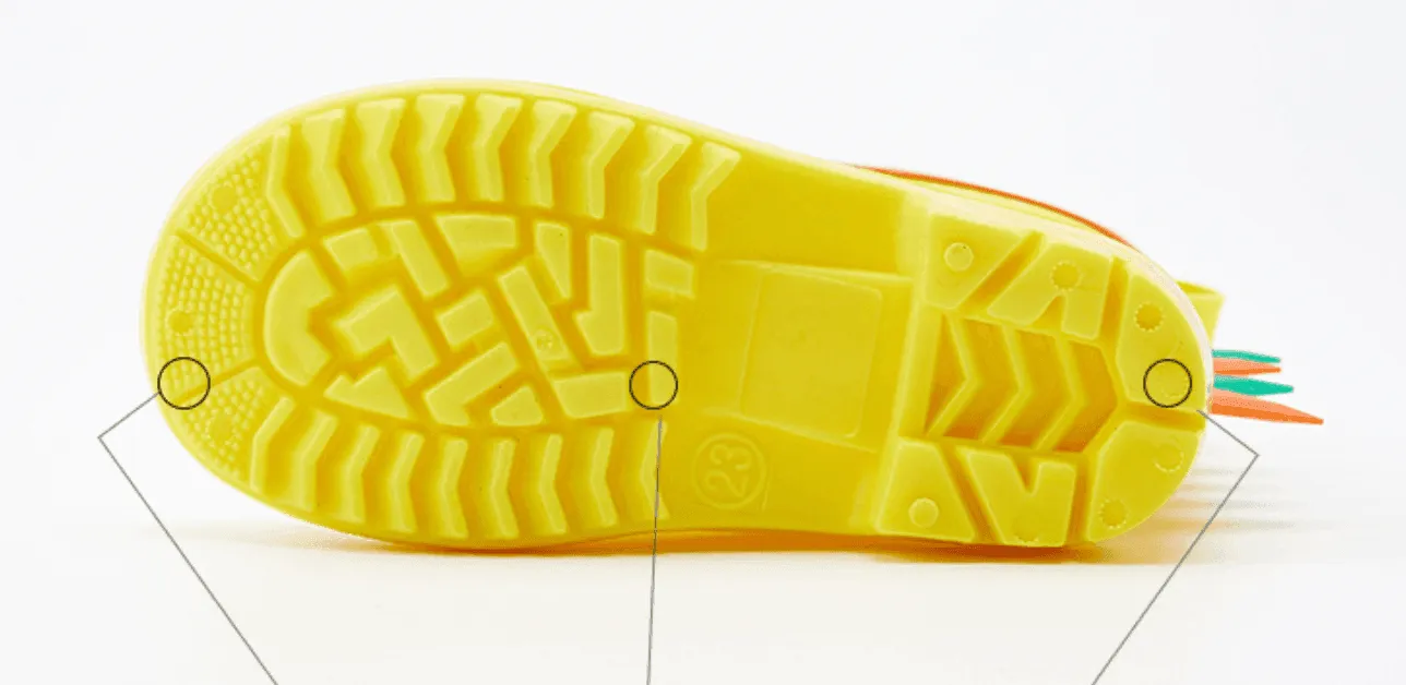 Kids Gumboots (1-6 years) - Dinosaur in Yellow