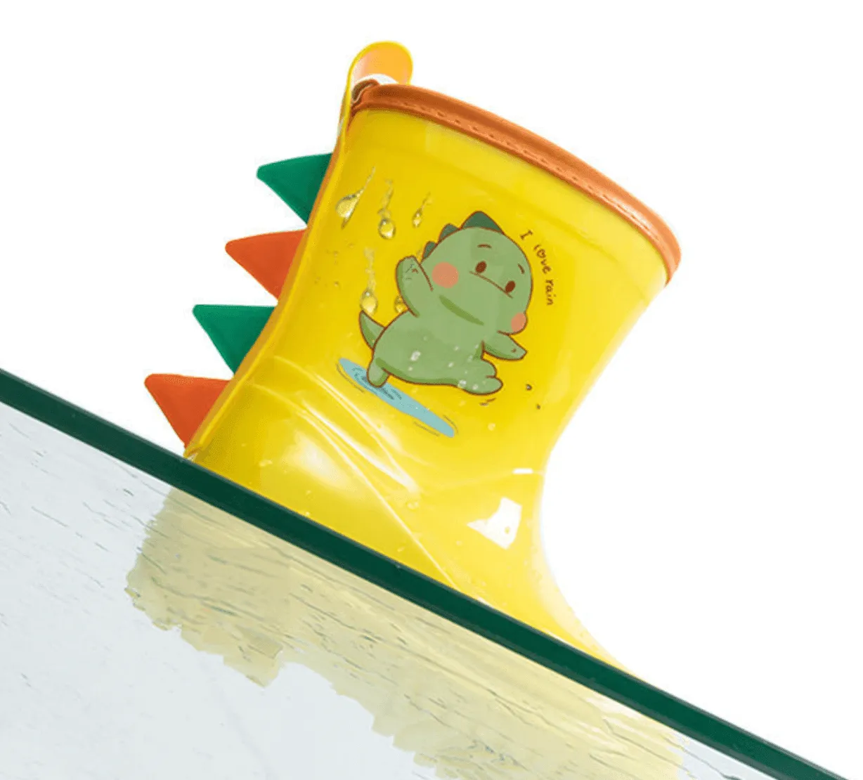 Kids Gumboots (1-6 years) - Dinosaur in Yellow