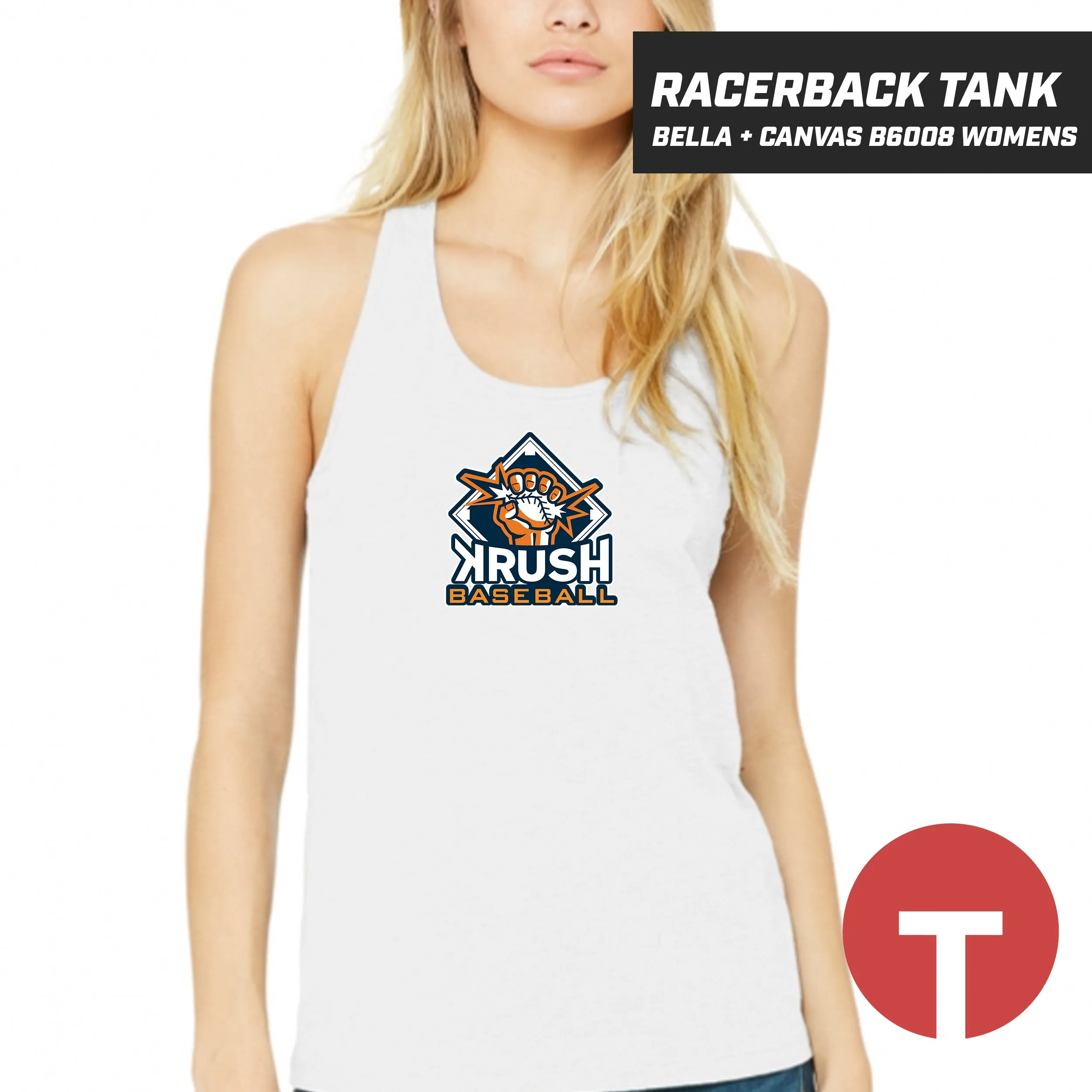 Krush Baseball - Bella   Canvas B6008 Women's Jersey Racerback Tank
