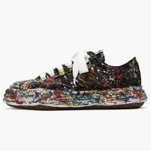 Maison Mihara Yasuhiro Peterson23 Og Sole Canvas Low Sputtering Paint Black White