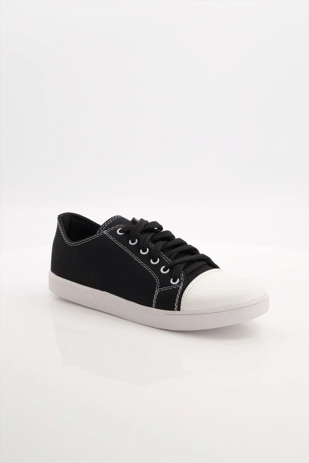 Men Canvas Sabratha Black Sneakers