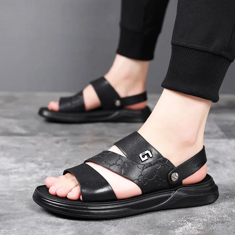 Men's Leather Casual Outdoor Sandals