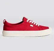 OCA Low Red Canvas Sneaker Women