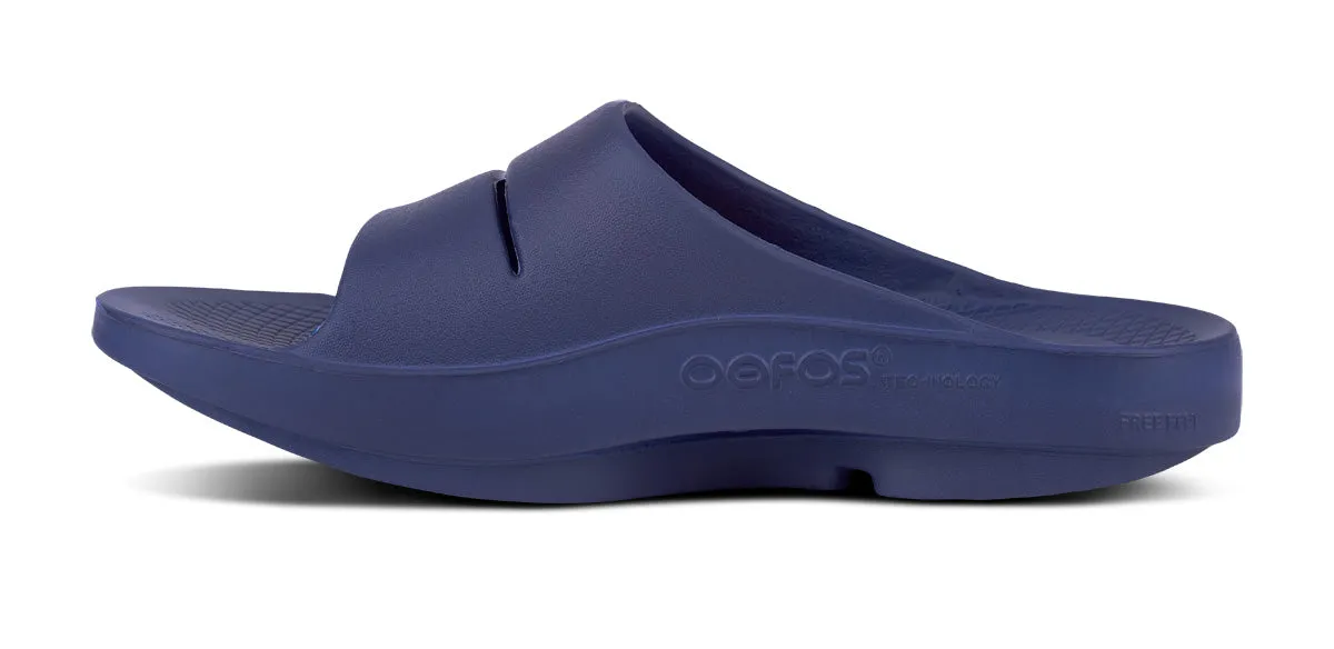 OOFOS Women's OOahh Slide - Navy