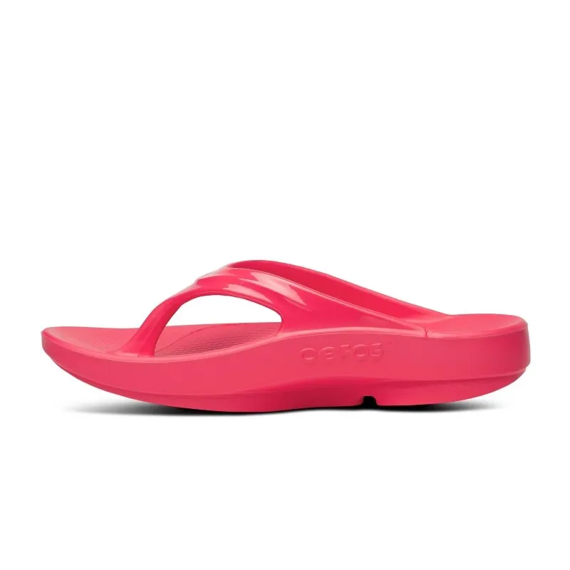OOFOS Women's OOlala Thong - Neon Berry