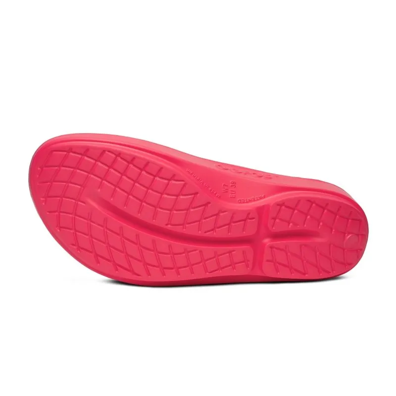 OOFOS Women's OOlala Thong - Neon Berry