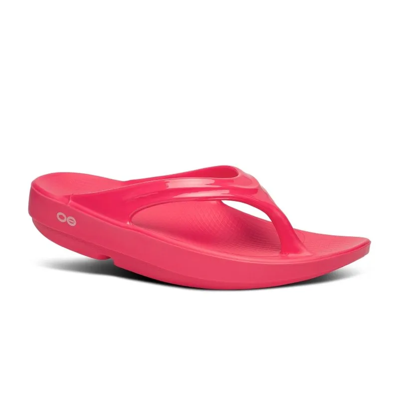 OOFOS Women's OOlala Thong - Neon Berry