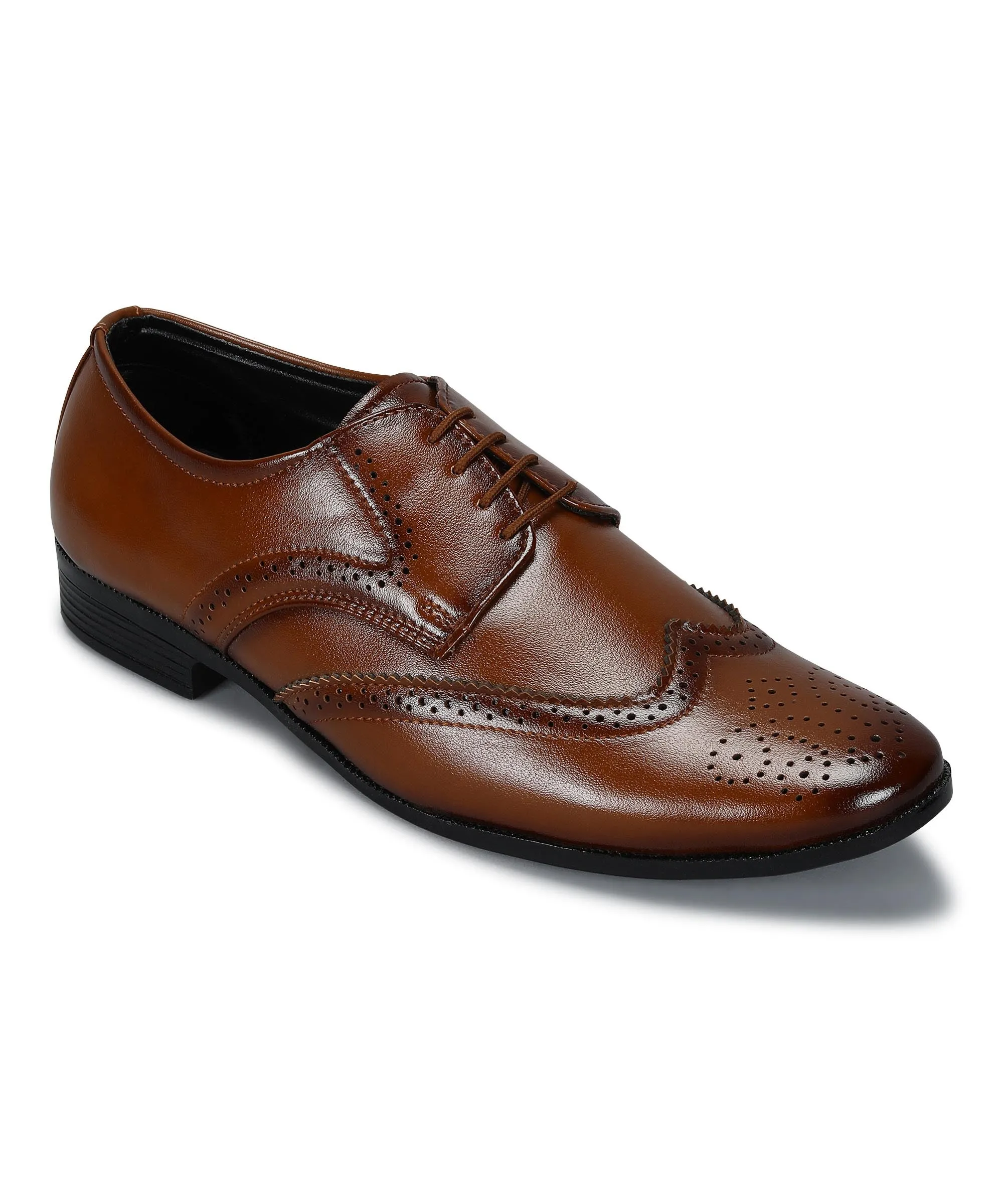 Paragon Men's Tan Formal Shoes| Trendy, Durable & Sturdy for Outdoor Wear