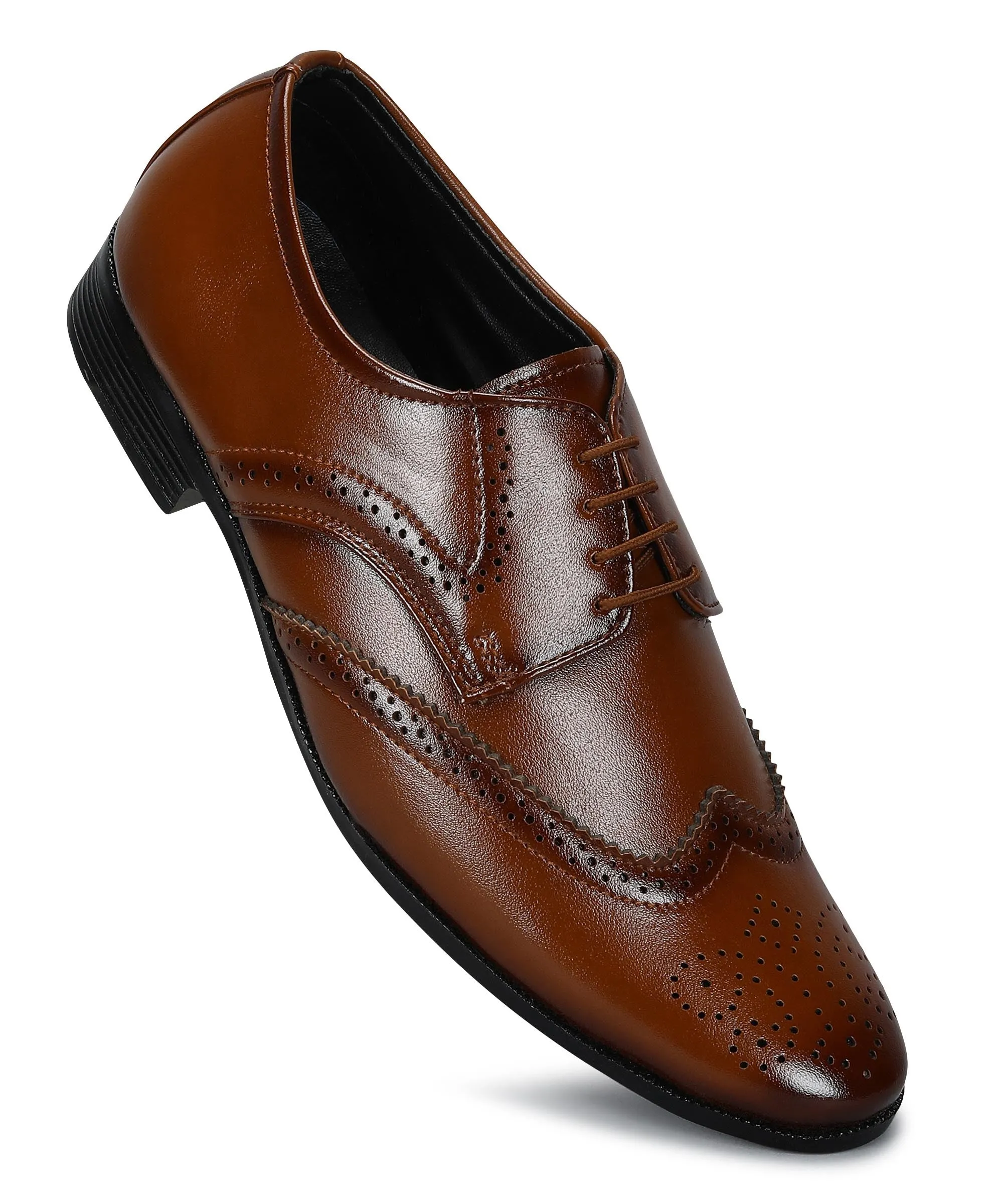 Paragon Men's Tan Formal Shoes| Trendy, Durable & Sturdy for Outdoor Wear