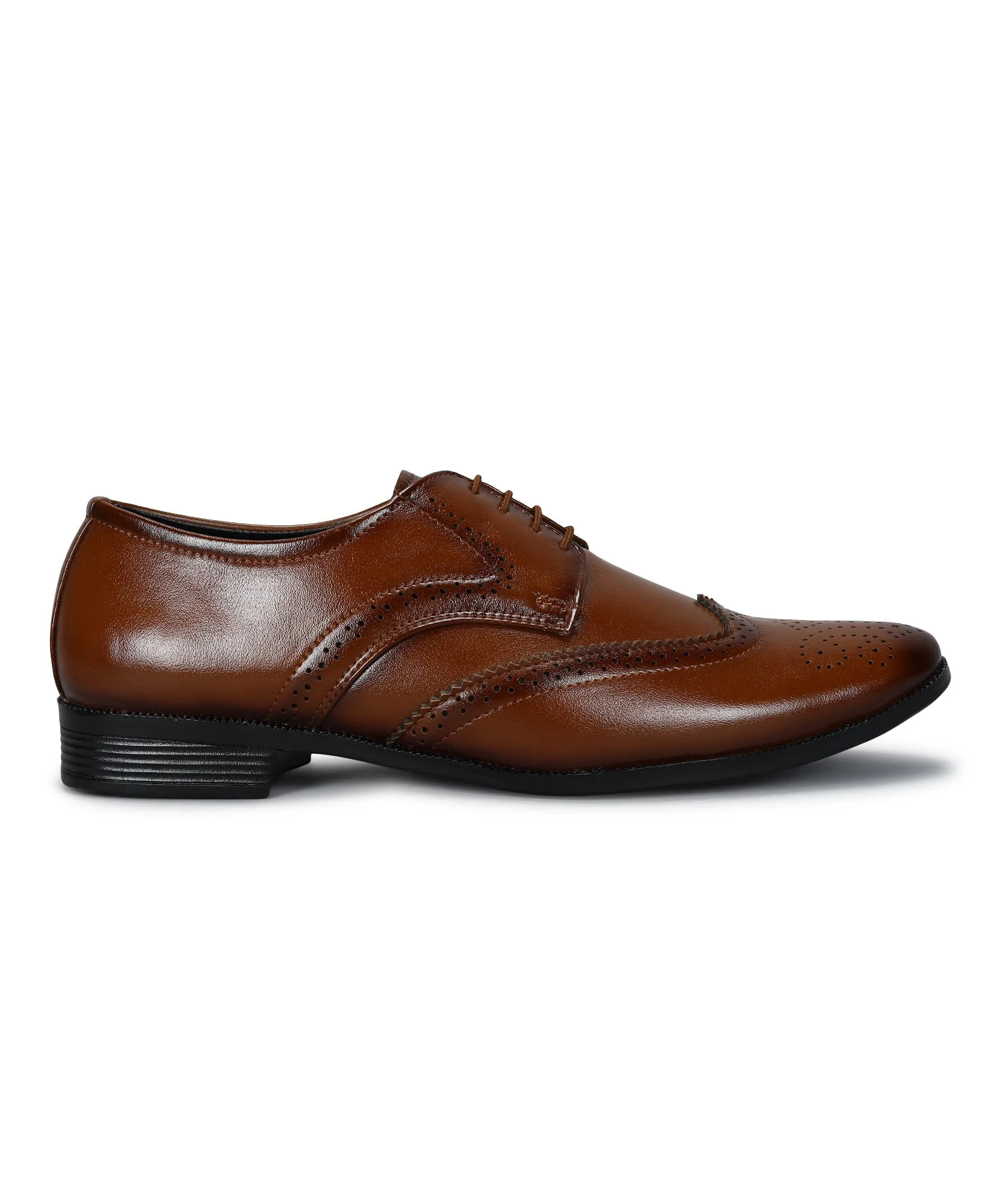 Paragon Men's Tan Formal Shoes| Trendy, Durable & Sturdy for Outdoor Wear