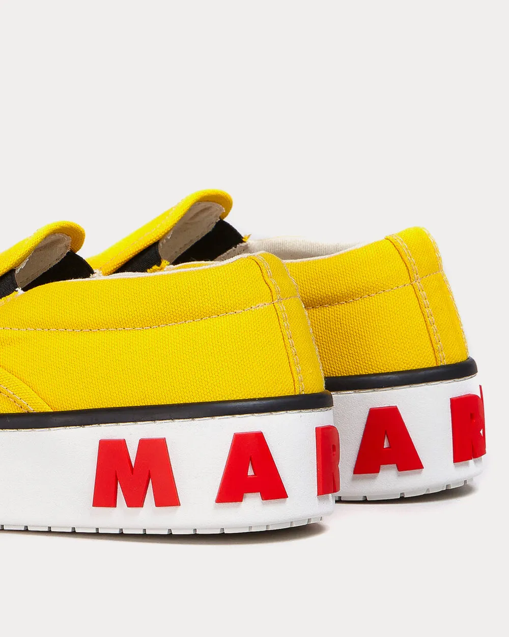 Paw Canvas Yellow Slip On Sneakers