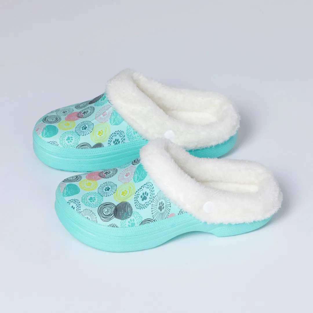 Paw Print Indoor/Outdoor Clog Slipper Shoes