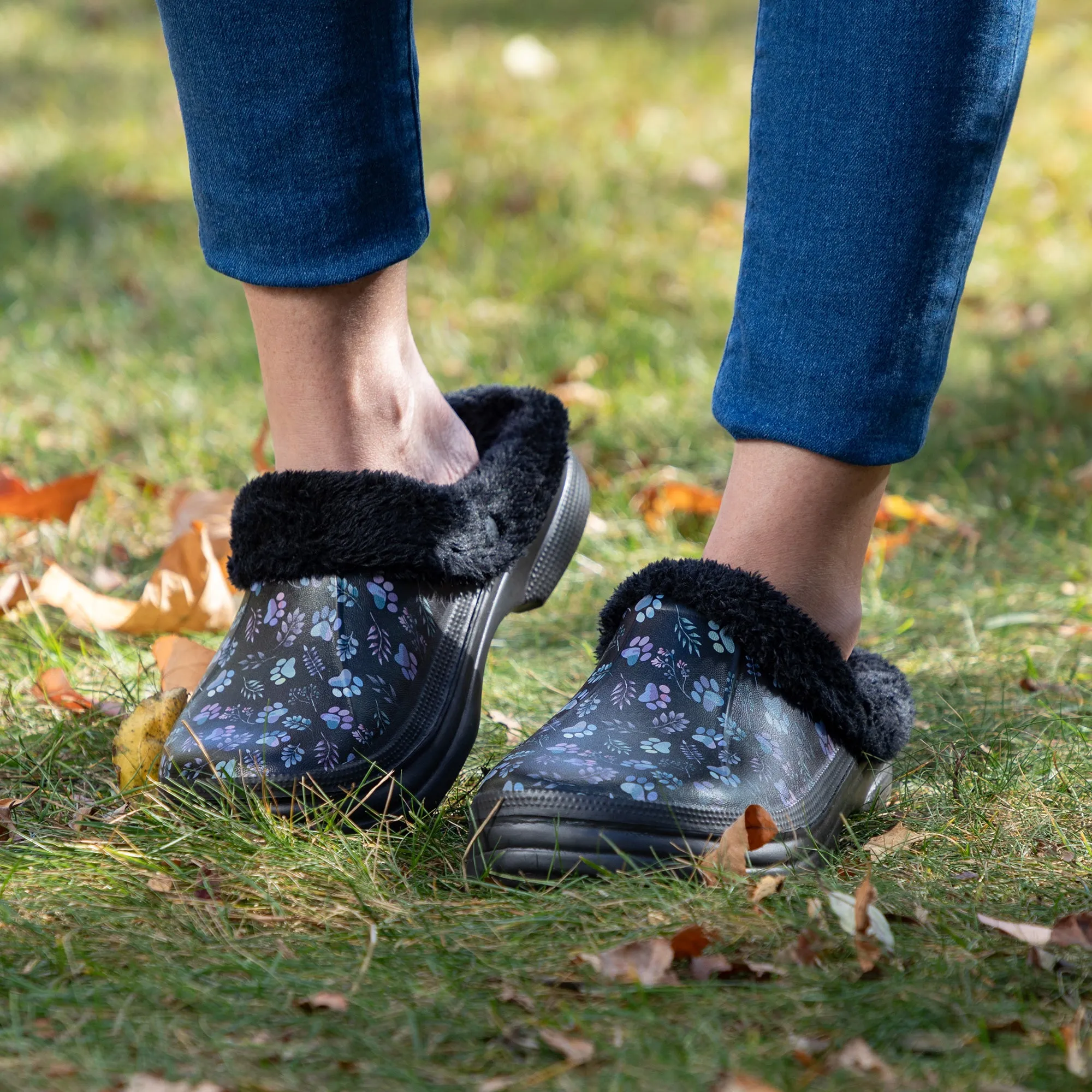 Paw Print Indoor/Outdoor Clog Slipper Shoes