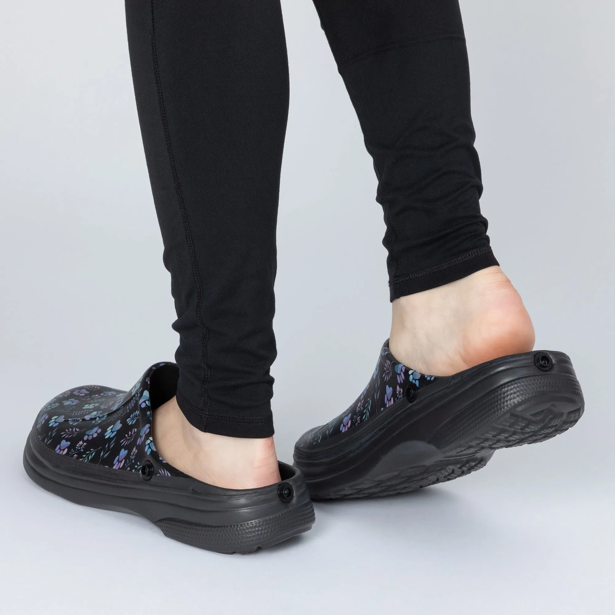 Paw Print Indoor/Outdoor Clog Slipper Shoes