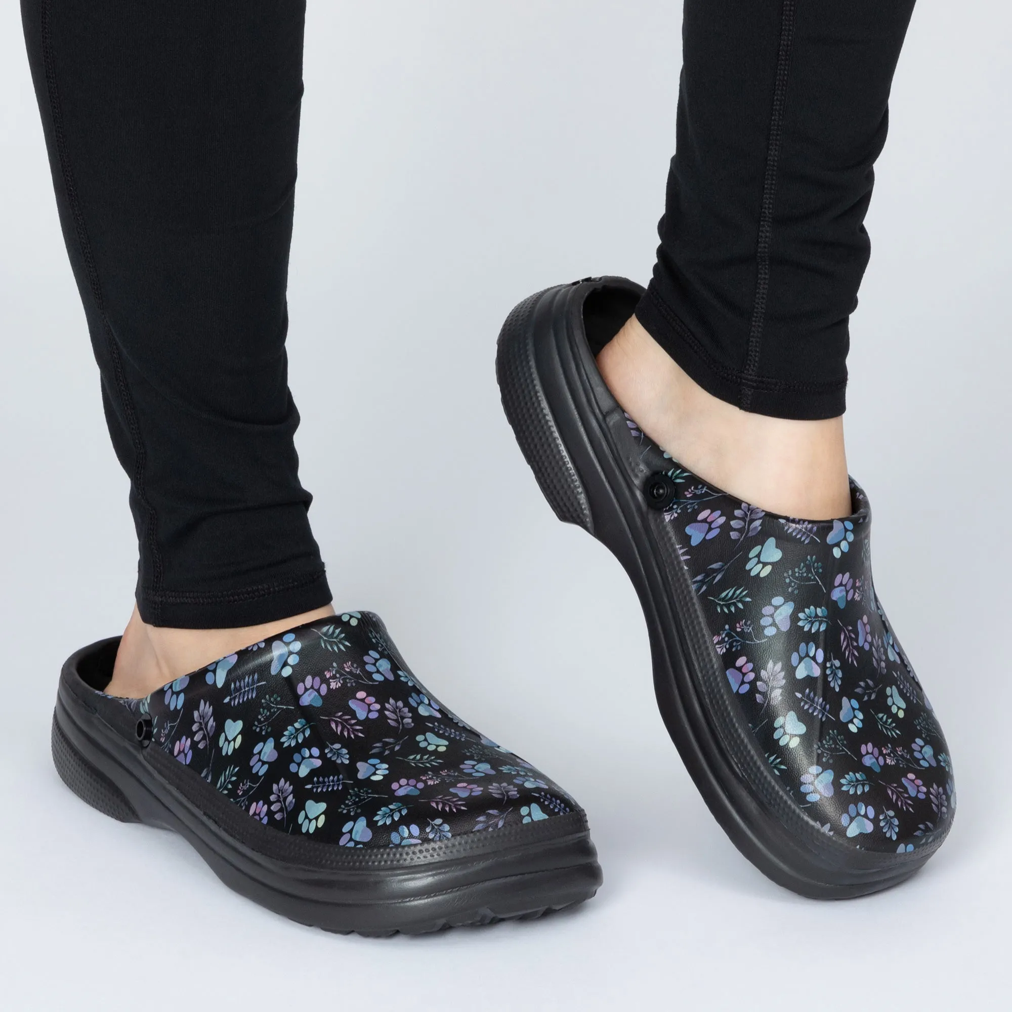 Paw Print Indoor/Outdoor Clog Slipper Shoes